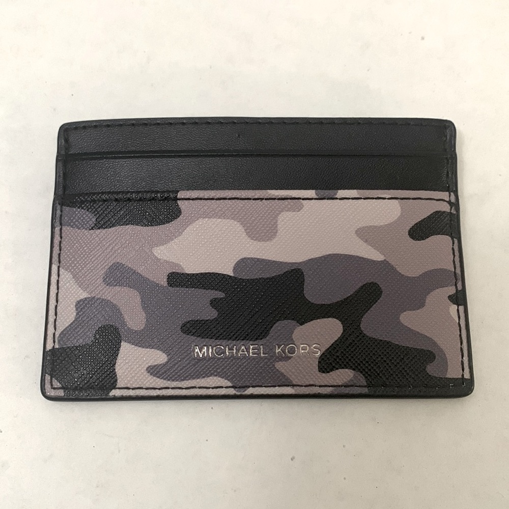 MICHAEL KORS Black Multi, Leather Card Case Wallet/NWT